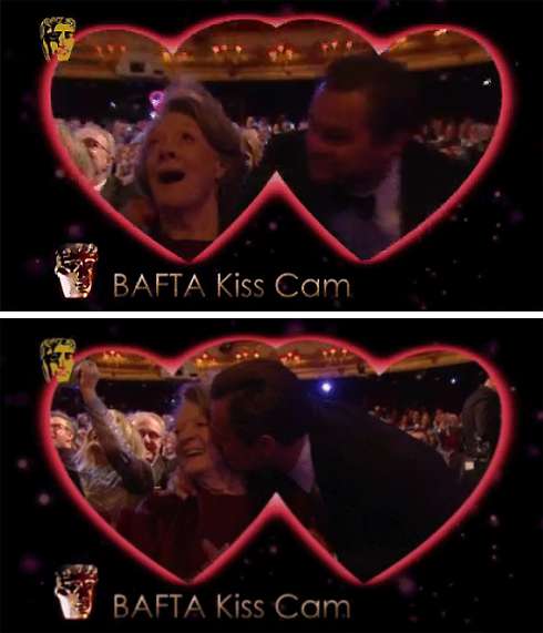 На премии BAFTA Леонардо Ди Каприо поцеловал Мэгги Смит