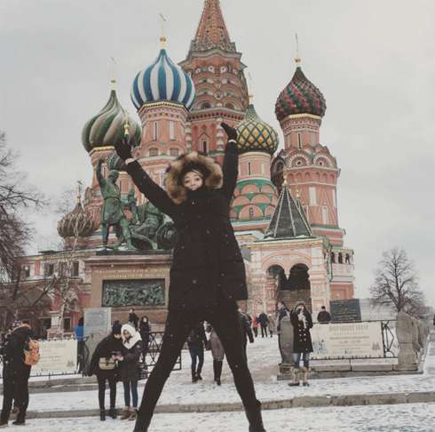 Мария Шарапова радуется снегу