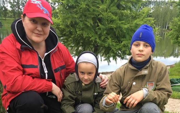 Маргарита Суханкина с детьми