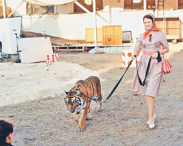 В сериале «Маргарита Назарова» — о великой советской артистке цирка — Ольге пришлось подружиться с тиграми