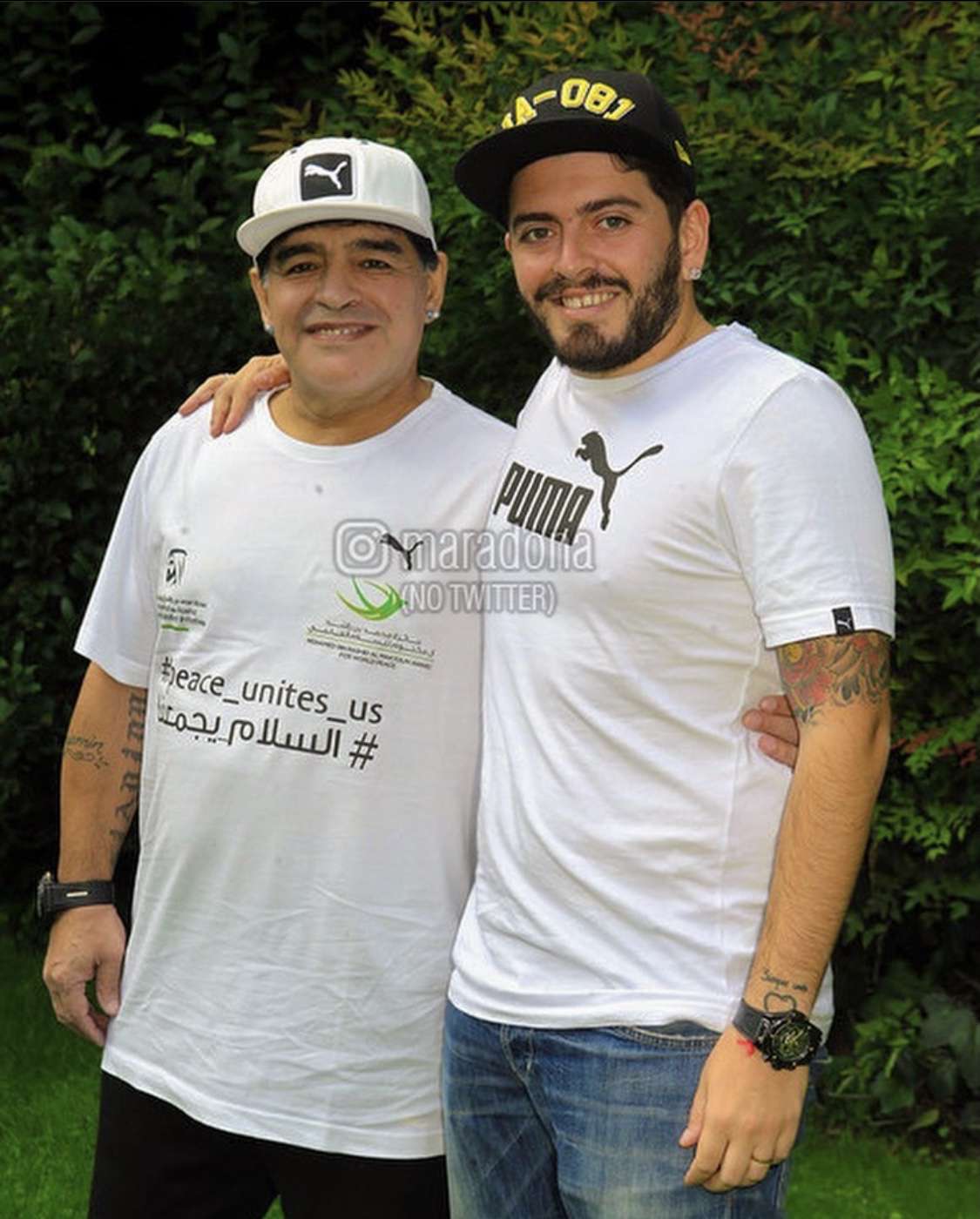 Диего Марадона и его сын Диего Марадона-младший