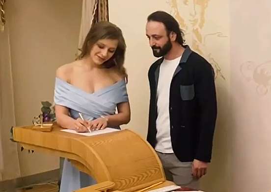 Лиза Арзамасова и Илья Авербух в ЗАГСе