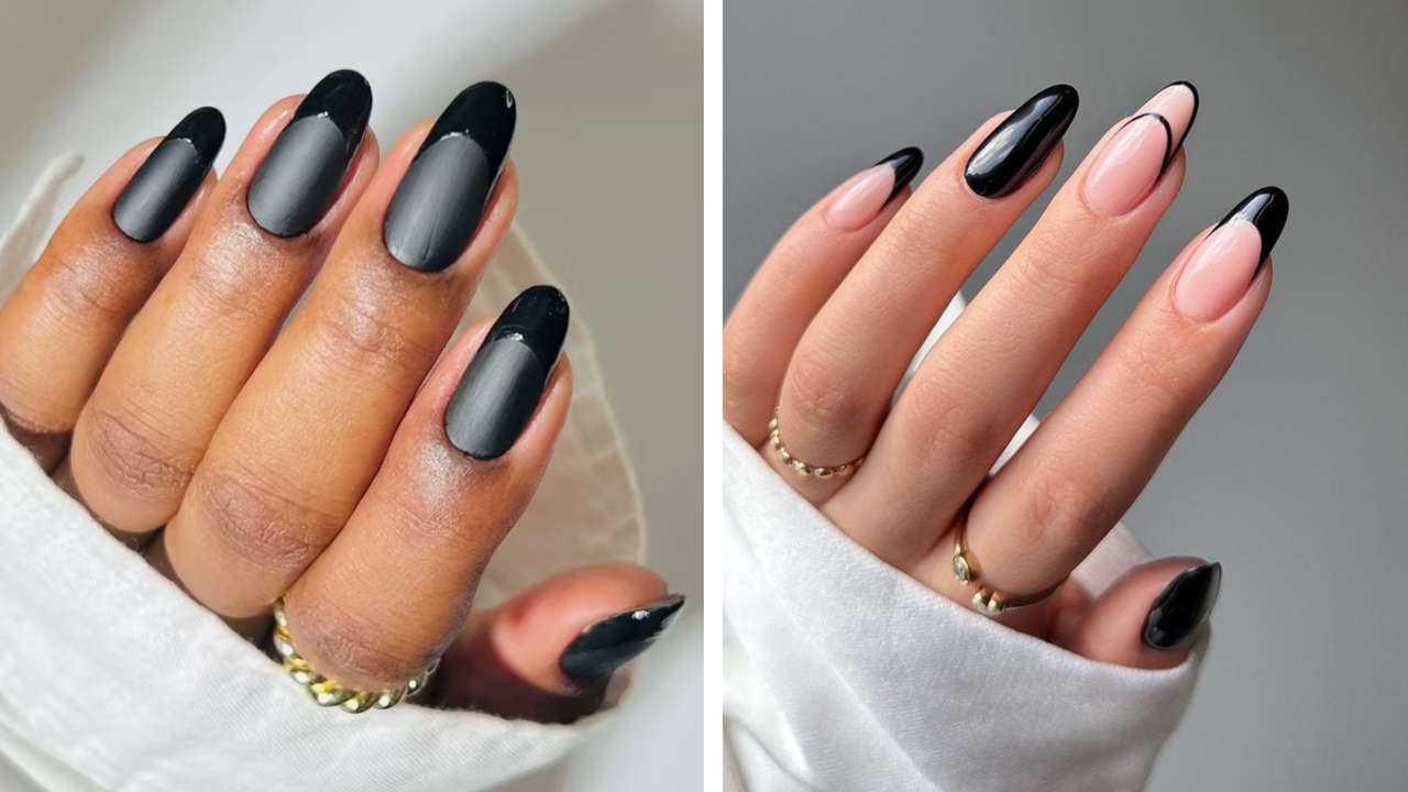 Черный-пречерный: варианты маникюра для коротких и длинных ногтей