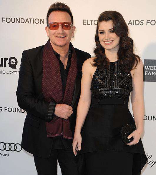 Лидер U2 Боно и его младшая дочь Ив Хьюсон. Фото: Rex Features/Fotodom.ru.