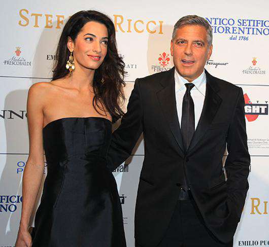 Джордж Клуни и Амаль Аламуддин. Фото: All Over Press.
