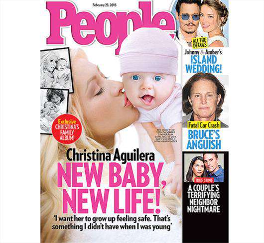 Кристина Агилера с дочерью на обложке свежего журнала People. 