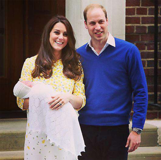 принц Уильям и Кейт Миддлтон с новорожденной дочерью. Фото: Instagram.com/kensingtonroyal.
