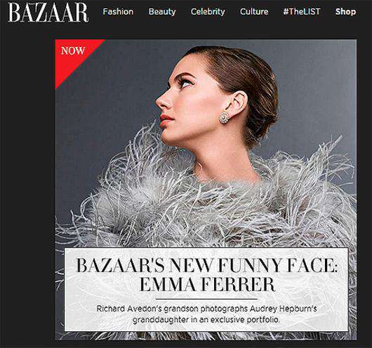 Эмма Феррер снялась для журнала Harpers Bazaar. Фото: harpersbazaar.com.