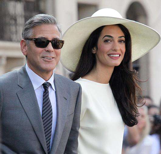 Джордж Клуни и Амаль Аламуддин. Фото: All Over Press.