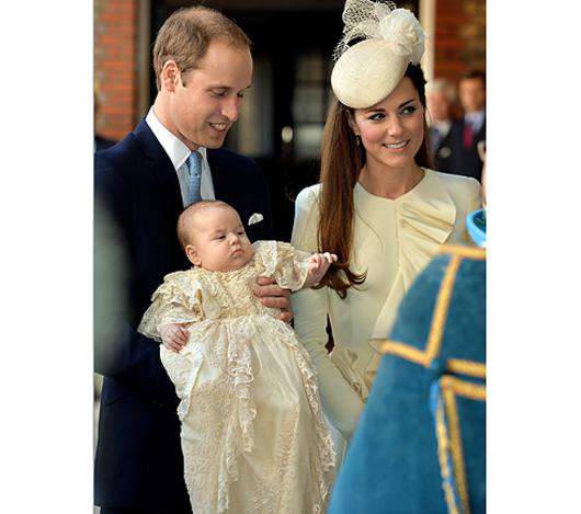 Принц Уильям, принц Джордж и герцогиня Кэмбриджская Кэтрин. Фото: Rex Features/Fotodom.ru. 