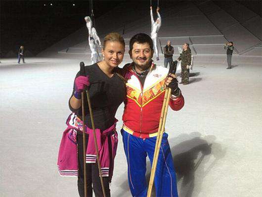 Анна Семенович и Михаил Галустян. Фото: Twitter.com.