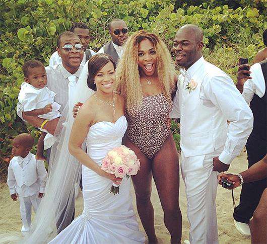 Серена Уильямс поздравила молодоженов. Фото: Instagram.com (@serenawilliams).