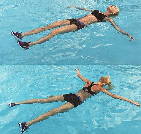 Алена Шишкова опубликовала снимок, на котором плавает в бассейне в кроссовках. Фото: Instagram.com/missalena92.