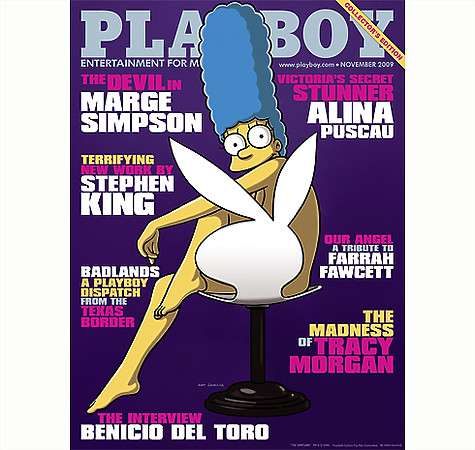 Мардж Симпсон на обложке Playboy в 2009 году.