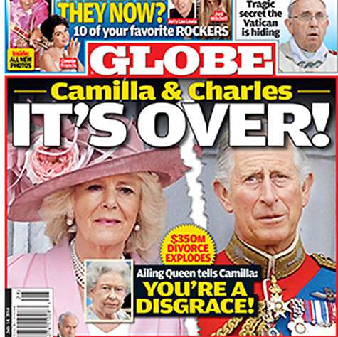Принц Чарльз и его жена Камилла на обложке журнала Globe.