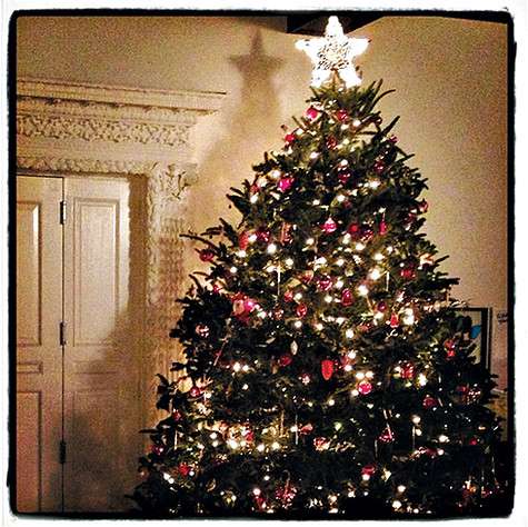 Новогодняя елка Миранды Керр выглядит традиционно. Фото: Instagram.com.