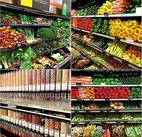 Теперь в магазинах Сергей Жуков останавливается рядом с полками, на которых лежат овощи, зелень и фрукты. Фото: Instagram.com/sezhukov.