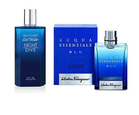 Davidoff Cool Water Night Dive и Acqua Essenziale Blu от Salvatore Ferragamo. Фото: материалы пресс-служб.