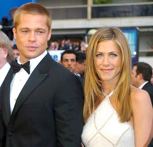 Брэд Питт и Дженнифер Энистон в 2004 году