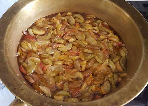 Яблоки в апельсиновом сиропе