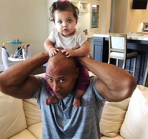 Дуэйн Джонсон с дочкой Жасмин