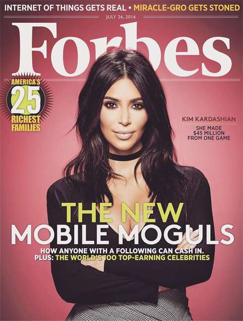 Ким Кардашьян оказалась на обложке Forbes