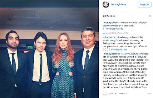 Линдсей Лохан с бойфрендом Егором Тарабасовым и гостями церемонии Asian Awards