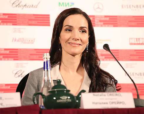 Наталья Орейро на пресс-конференции в Москве
