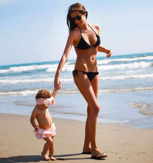 Кети Топурия с дочкой