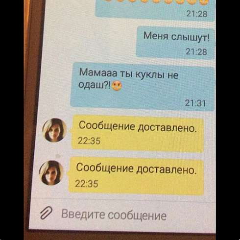 Андрей Ковалев опубликовал скриншот с экрана телефона девочки, на котором видна ее переписка с мамой