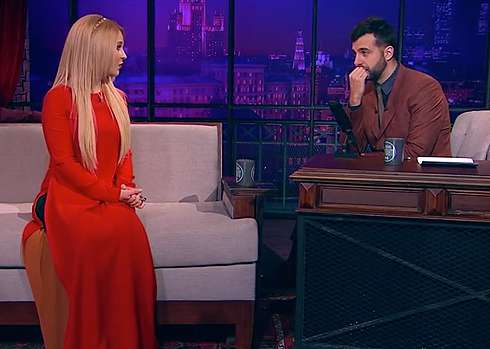 Пелагея в гостях у Ивана Урганта в 2013 году