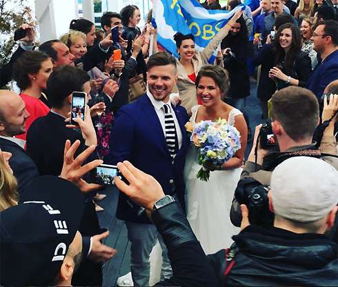Молодожены Юлия Топольницкая и Игорь Чехов