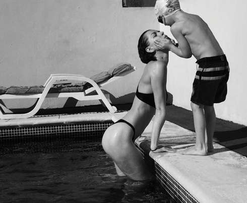 Лянка Грыу с сыном