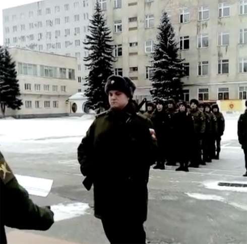 Сын звезды КВН во время присяги