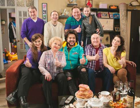 Филипп Киркоров с актерами сериала Воронины