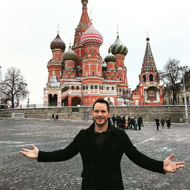 Крис Пратт недавно побывал в Москве