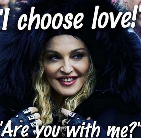 Мадонна заявила, что выбирает любовь