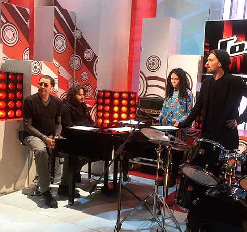 Артист на репетиции со своим наставником Григорием Лепсом 