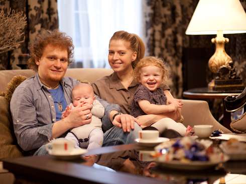 Сергей Сафронов с семьей