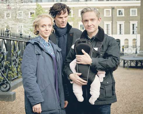 Аманда Аббингтон, Бенедикт Камбербэтч и Мартин Фримен