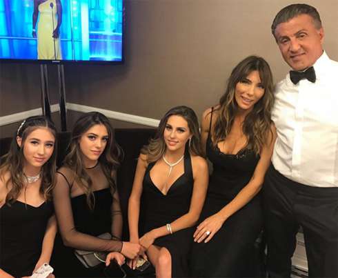 Сильвестр Сталлоне с семьей