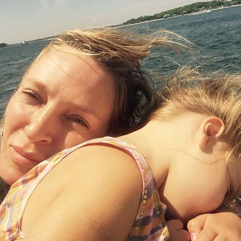 Ума Турман с дочкой Луной