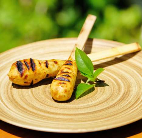 Шашлык из рубленной курицы по-балийски