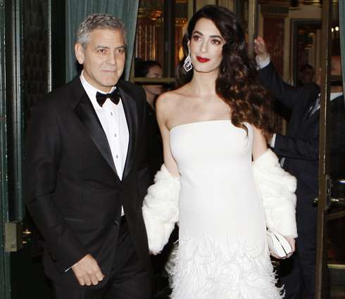Джордж Клуни с женой Амаль