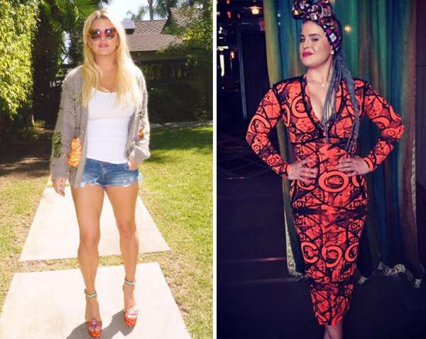 Джессика Симпсон и Келли Осборн имеют ромбовидную фигуру