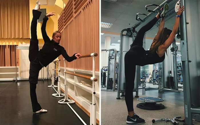 Шпагат Анастасии Волочковой/шпагат Саши Стриженовой