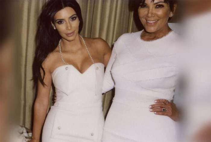 Ким Кардашьян на девичнике с мамой