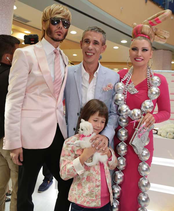 Сергей Зверев, Лена Ленина и Алексей Панин с дочерью