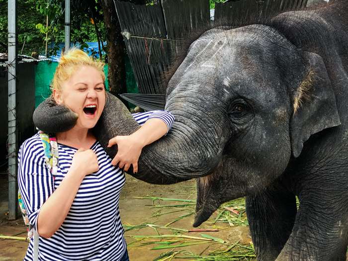 Валентина не очень активный пользователь соцсетей. Но фото со слоном ее подписчики оценили