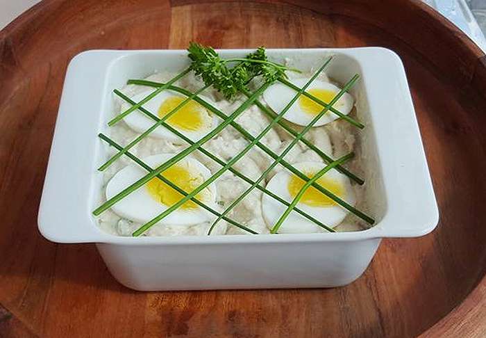 Форшмак c зеленым луком